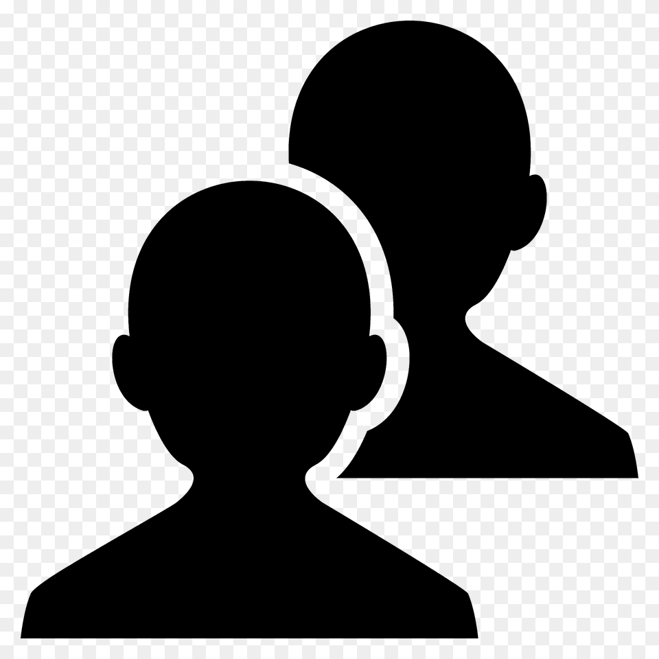 Busts In Silhouette Emoji Clipart, Body Part, Face, Head, Neck Png Image