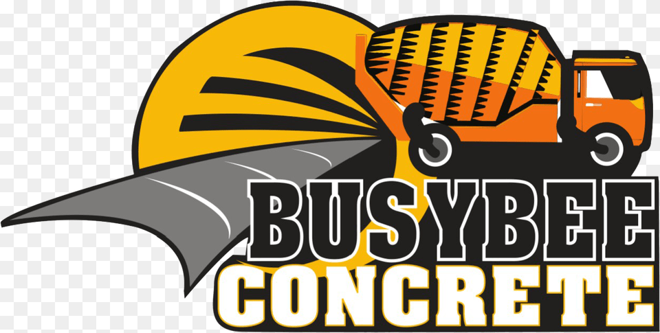 Busy Bee Concrete Delivery Services, Bus, Transportation, Vehicle, School Bus Png Image
