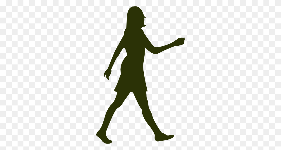 Busy Girl Walking Silhouette, Person, Body Part, Hand, Leisure Activities Png Image