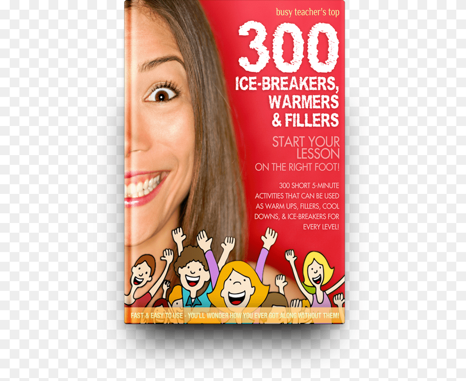 Busy Teacher39s Top 300 Ice Breakers Warmers Amp Fillers 300 Icebreakers Warmers And Fillers Pdf, Advertisement, Publication, Poster, Adult Png Image
