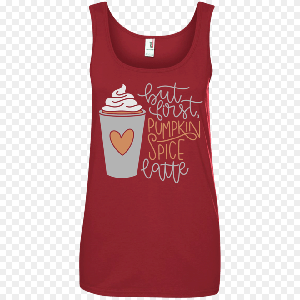 But First Pumpkin Spice Latte Tank Top Teeholic, Clothing, Tank Top Png Image