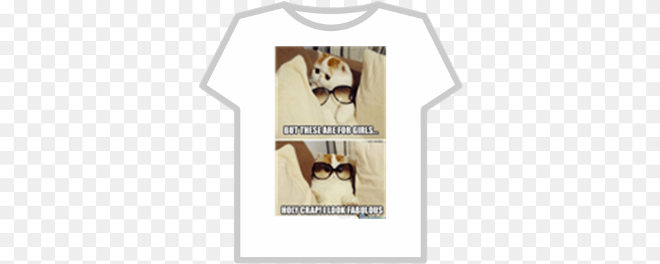 But Theseareforgirlssunglassescatmeme Roblox Memes For Cat Lovers, Accessories, Glasses, Clothing, T-shirt Png Image