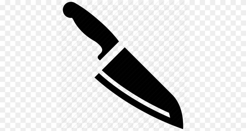 Butcher Chef Chop Cook Cutlery Kitchen Knife Icon, Blade, Dagger, Weapon Png Image