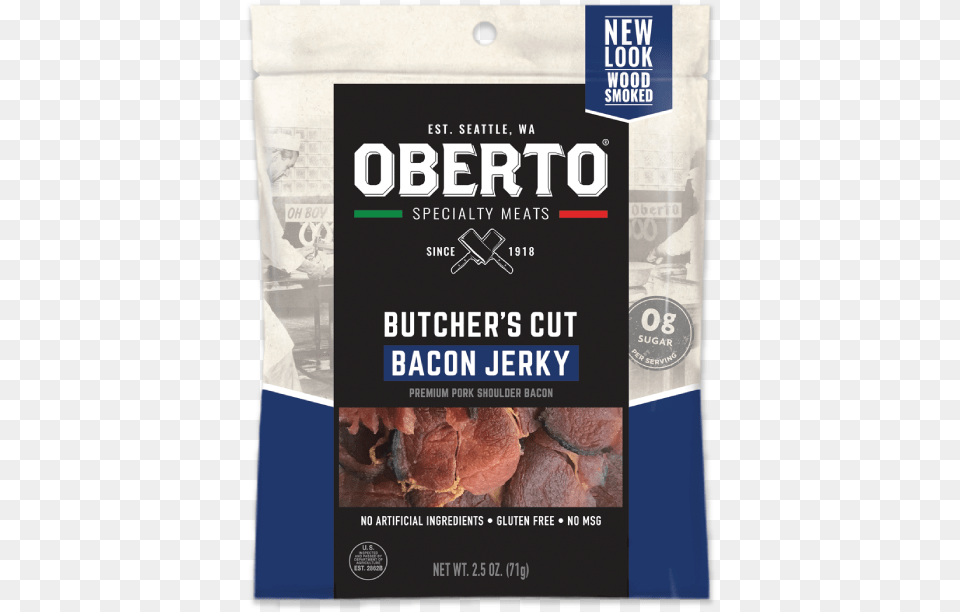 Butchers Cut Bacon Oberto Butchers Cut Bacon Jerky, Advertisement, Poster, Pork, Food Png Image
