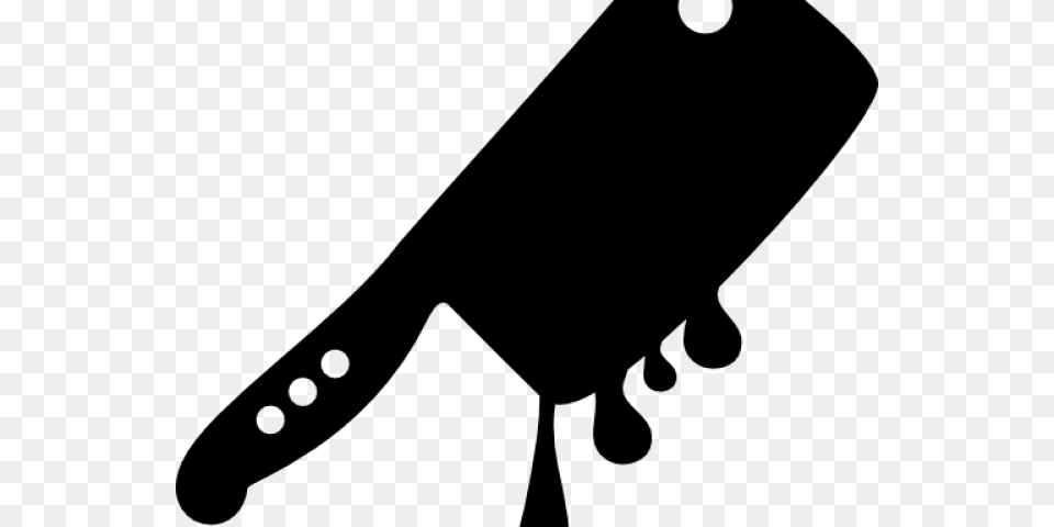 Butchers Knife Black And White, Gray Png