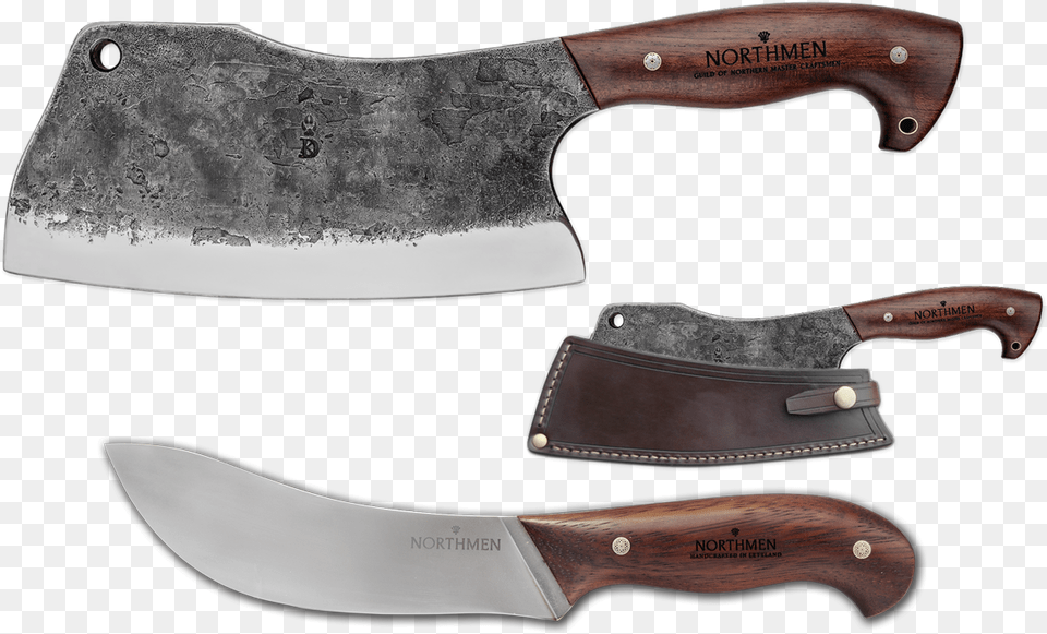 Butchers Set Detailed Heavy Cleaver Knife, Blade, Weapon, Dagger, Device Png