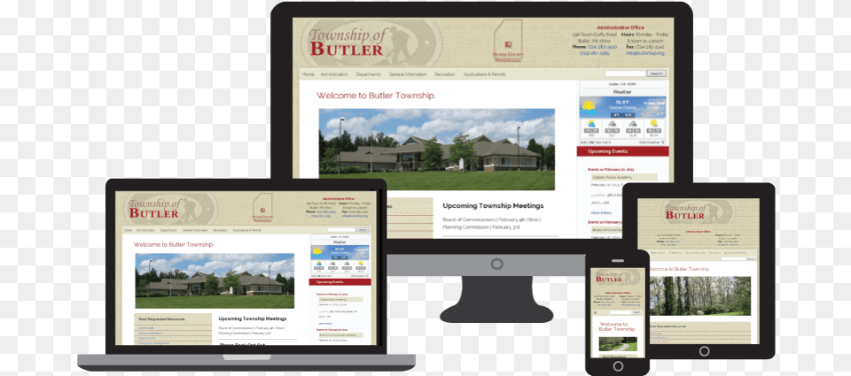 Butler Township Website Responsive Design Website, File, Webpage, Electronics, Computer Hardware Free Png