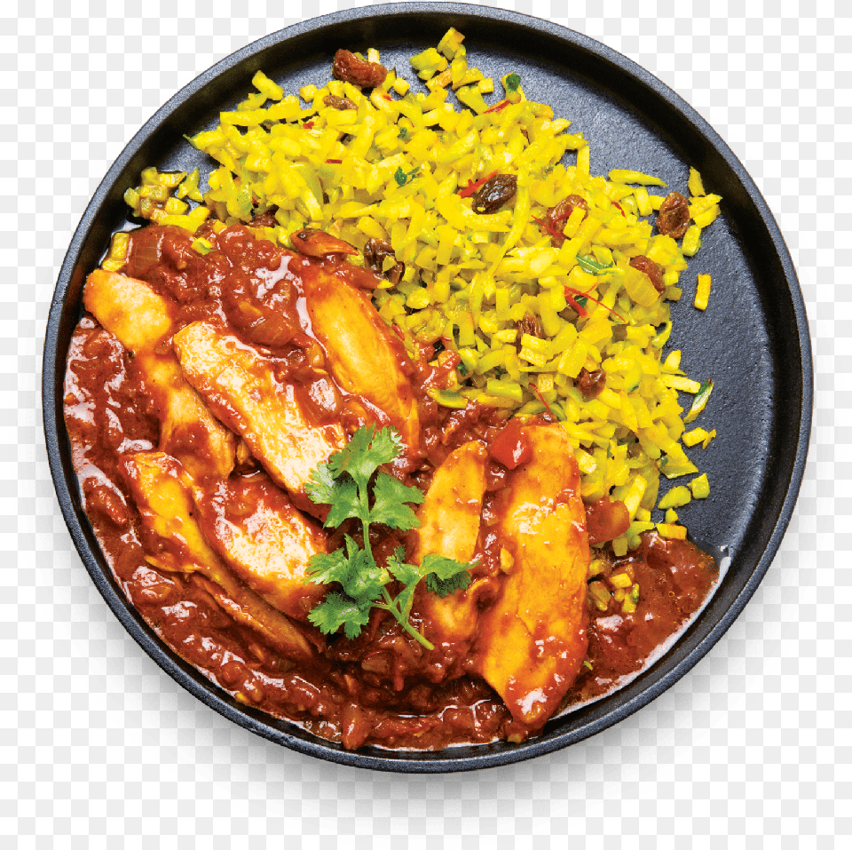 Butter Chicken On Broccoli Rice, Food, Food Presentation Free Png Download