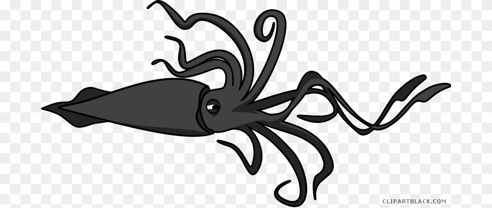 Butter Clipart Black And White Squid Clipart, Food, Seafood, Animal, Invertebrate Free Png