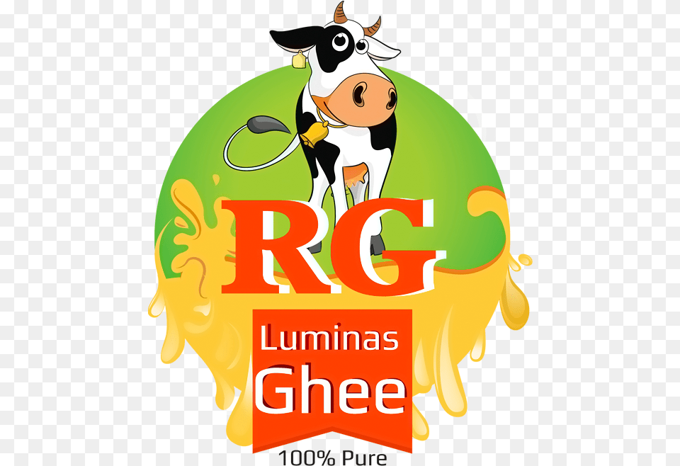 Butter Clipart Ghee Ghee Cartoon, Advertisement, Animal, Cattle, Cow Free Png