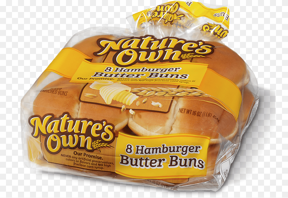 Butter Hamburger Buns Nature39s Own Sandwich Rolls Whole Wheat 8 Rolls, Bread, Bun, Food Free Png Download