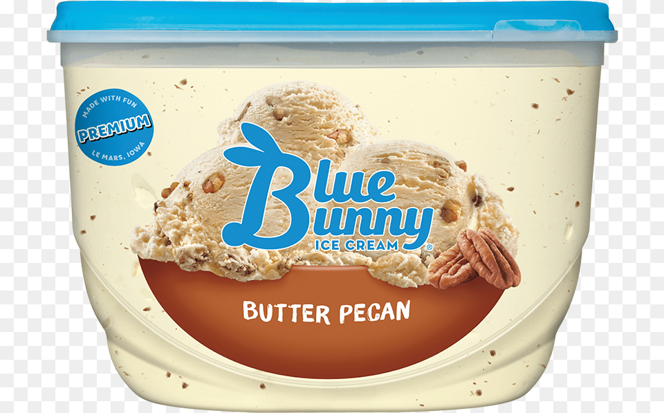 Butter Pecan Blue Bunny Mint Ice Cream, Dessert, Food, Ice Cream Png Image