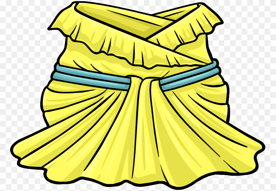 Buttercup Ball Gown Yellow Clothe Club Penguin, Clothing, Dress, Hardhat, Helmet Free Transparent Png