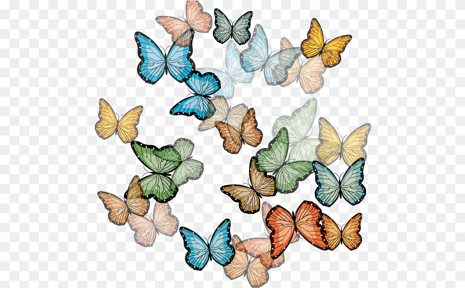 Butterflies After Staining And Screening Two Butterflies Are One Ornament Round, Animal, Butterfly, Insect, Invertebrate Png Image