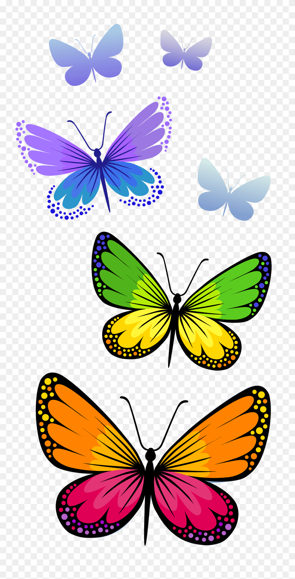 Butterflies Composition Clipart, Purple, Art, Adult, Person Png