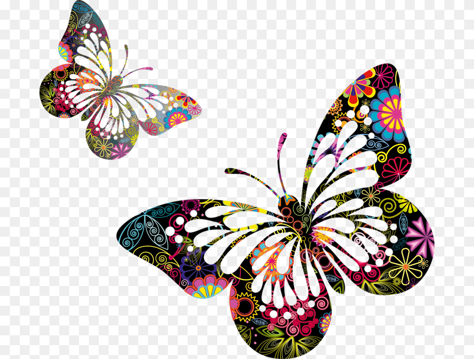Butterflies Dragonflies, Art, Floral Design, Graphics, Pattern Png Image