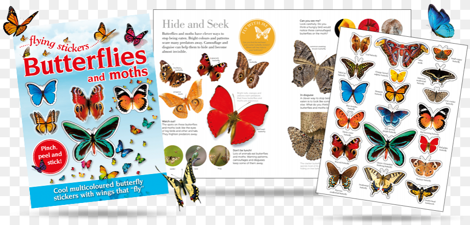 Butterflies Flying Stickers Milkweed Butterflies, Advertisement, Poster, Animal, Butterfly Free Png