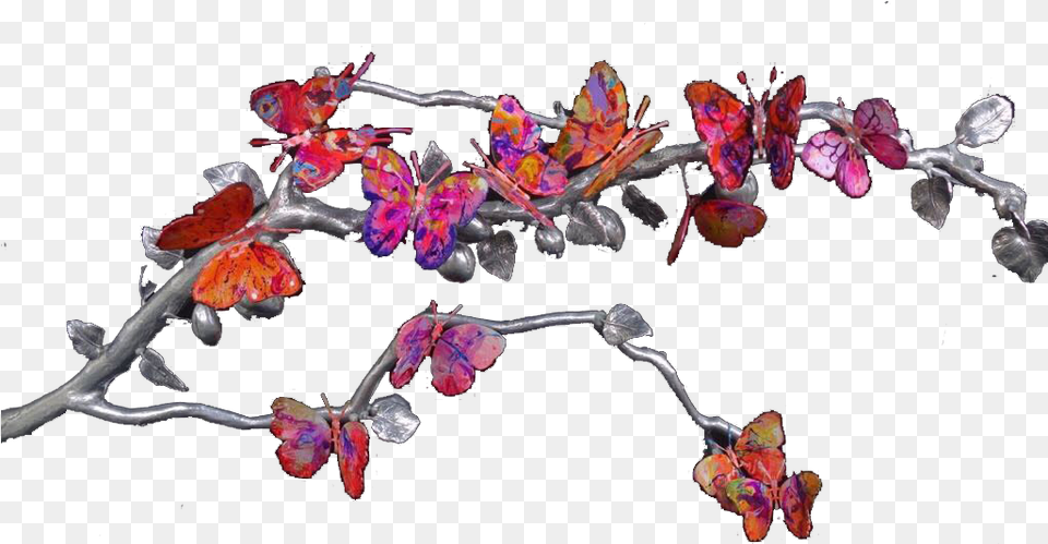 Butterflies On Boughs Butterfly, Accessories, Jewelry, Leaf, Plant Free Png