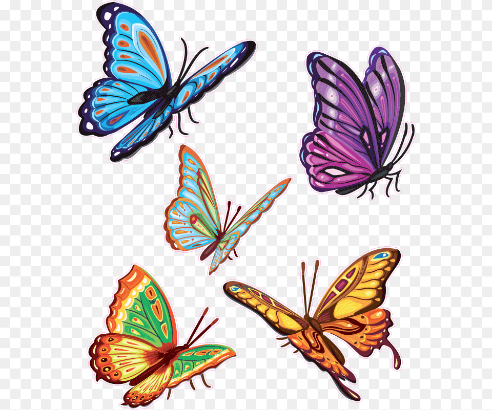 Butterflies Swarm, Animal, Butterfly, Insect, Invertebrate Free Png