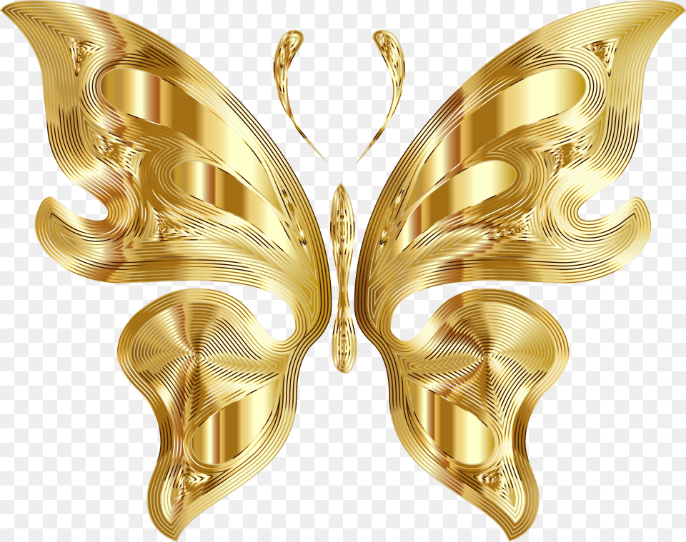 Butterfly 11 Variation 3 No Background, Gold, Chandelier, Lamp, Accessories Free Transparent Png