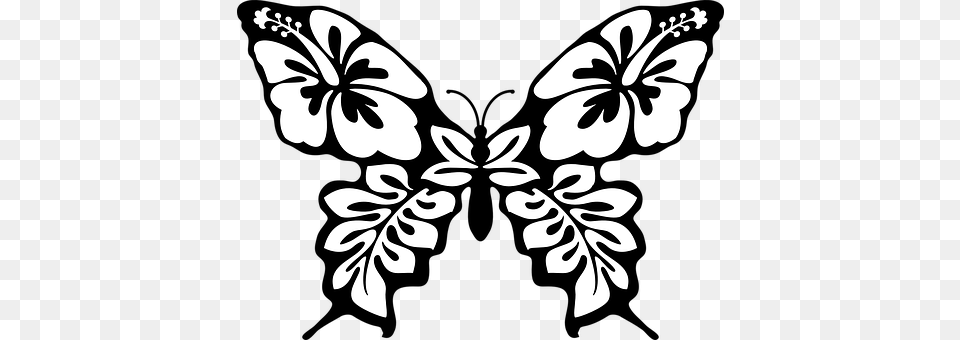 Butterfly Stencil, Pattern, Art, Graphics Png Image