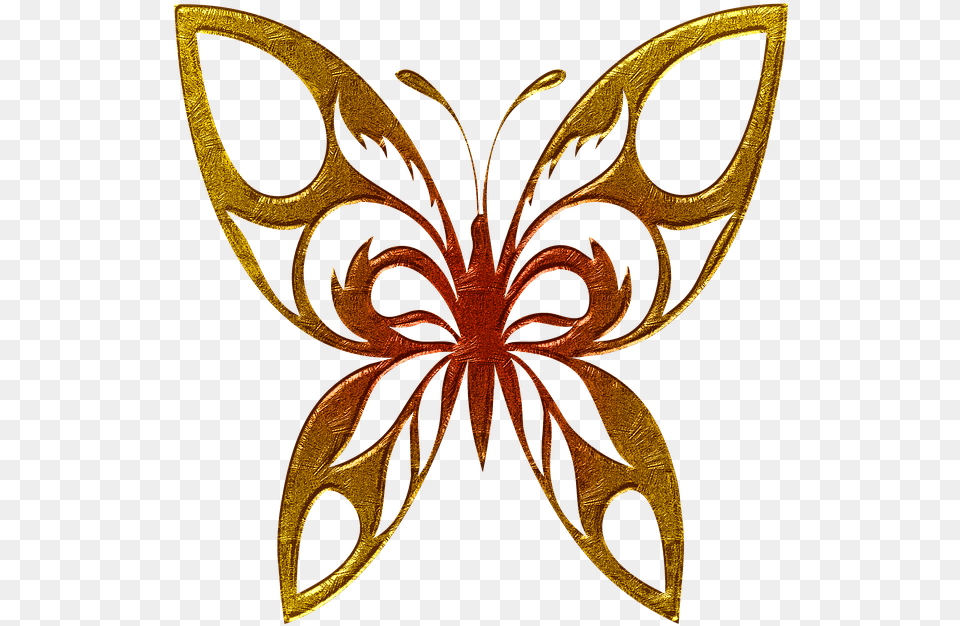 Butterfly Abstract Gold Embossed Black And White Butterfly Decal, Accessories, Jewelry, Pattern Png