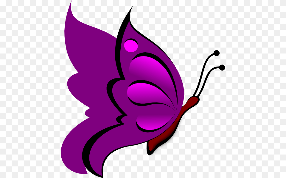 Butterfly And Flower Clip Art Black And White Clipart Butterfly Drawing, Purple, Graphics, Plant, Petal Png