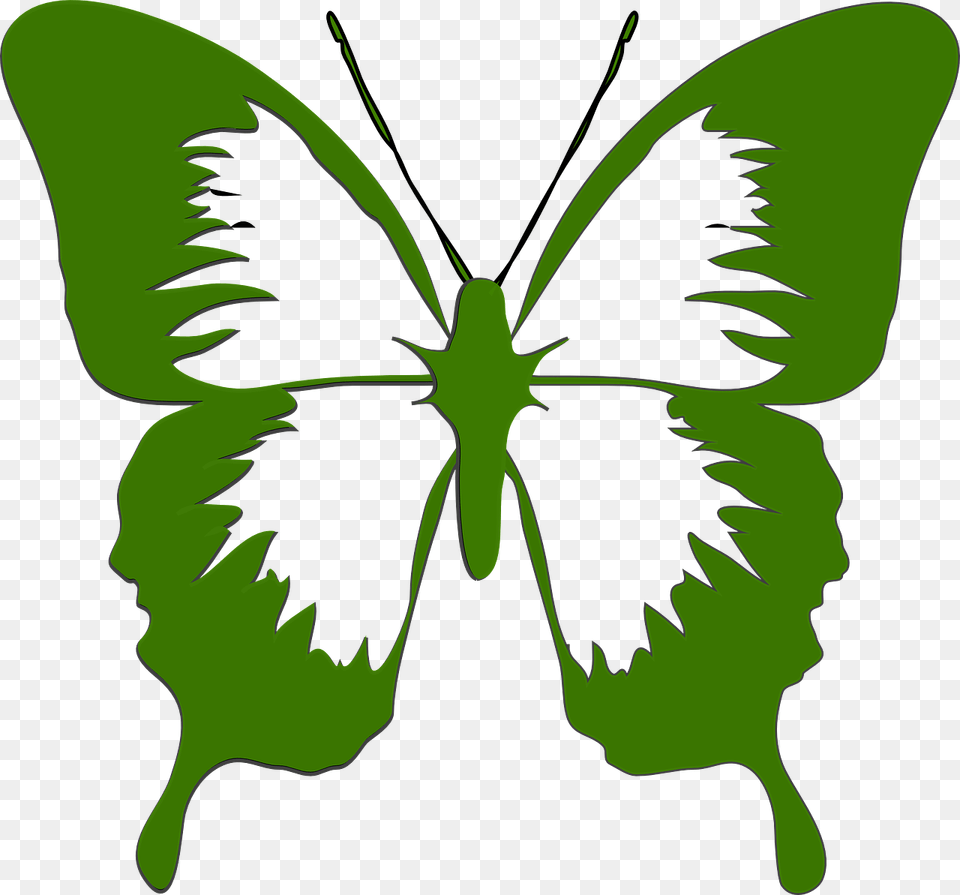 Butterfly Art Design Isolated Shape Decorative Butterfly Green Clip Art, Leaf, Plant, Flower, Person Free Png