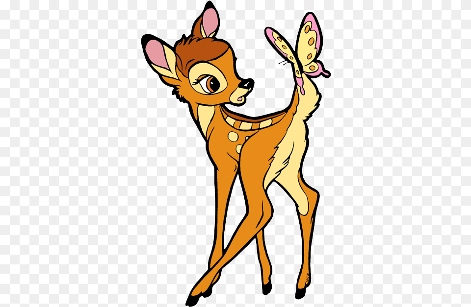 Butterfly Bambi Disney, Animal, Deer, Mammal, Wildlife Free Png Download