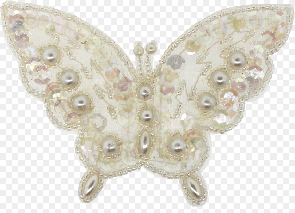 Butterfly Beadedsequinpearl Applique Riodinidae, Accessories, Jewelry, Brooch Free Transparent Png