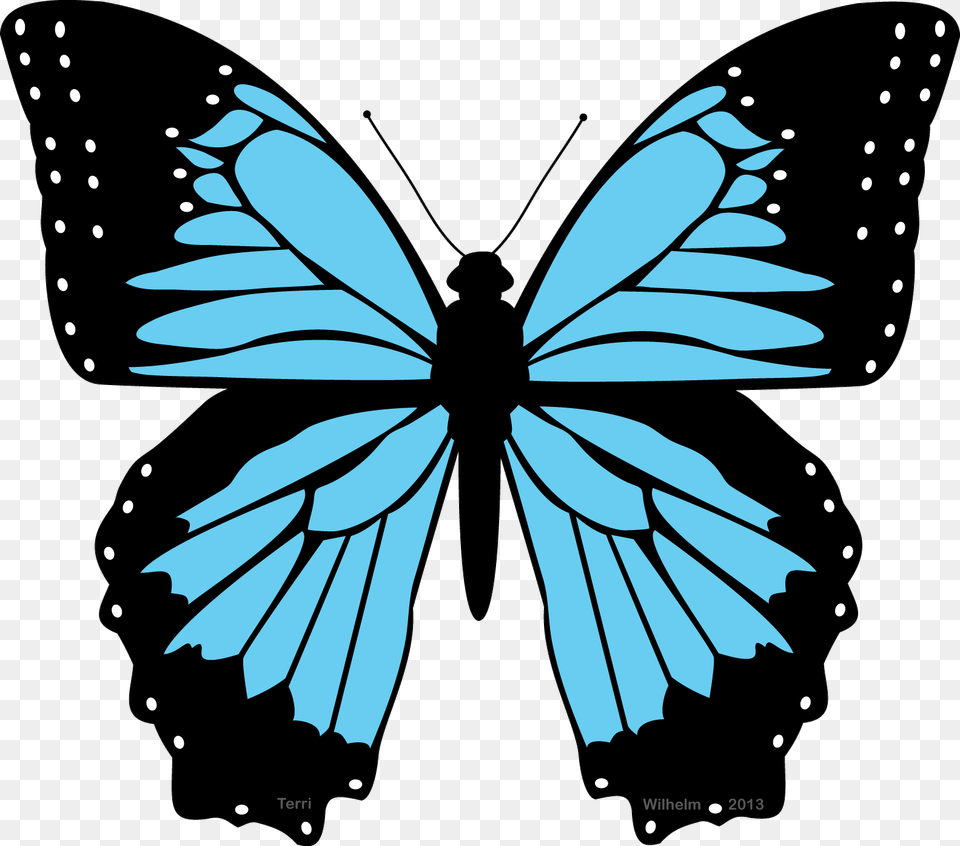 Butterfly Black And Blue Clipart The Cliparts Blue Morpho Butterfly Clipart, Animal, Insect, Invertebrate, Spider Free Transparent Png