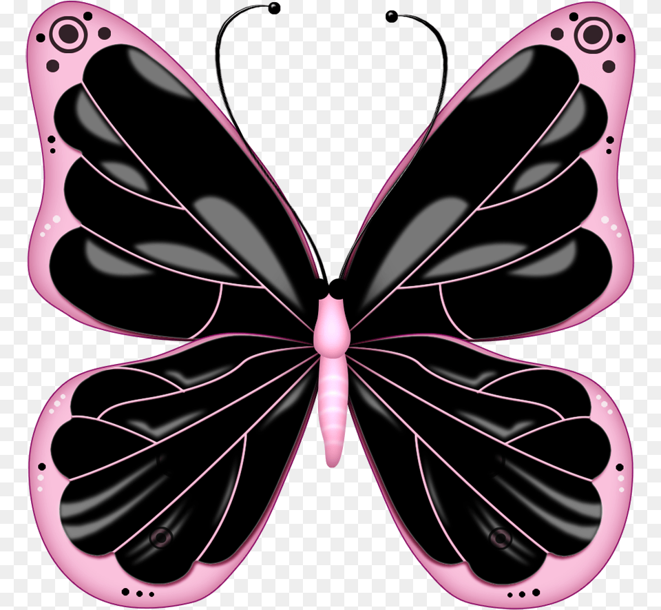 Butterfly Black And Pink, Smoke Pipe, Animal Png Image