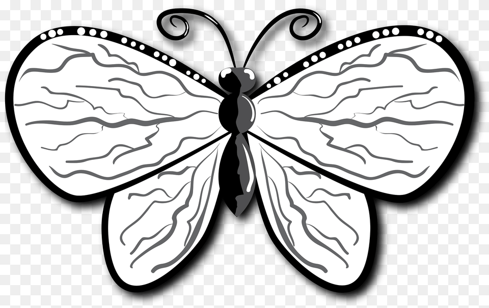 Butterfly Black And White Clipart, Stencil, Face, Head, Person Png Image