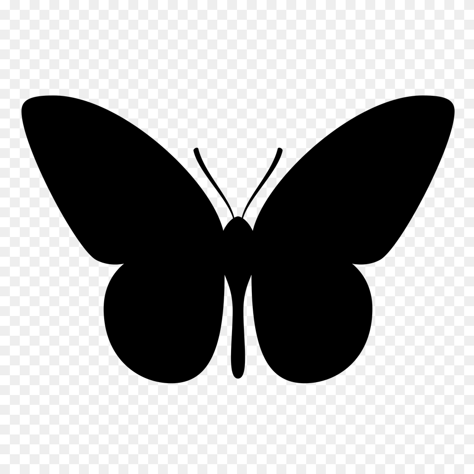 Butterfly Black And White Image, Gray Png