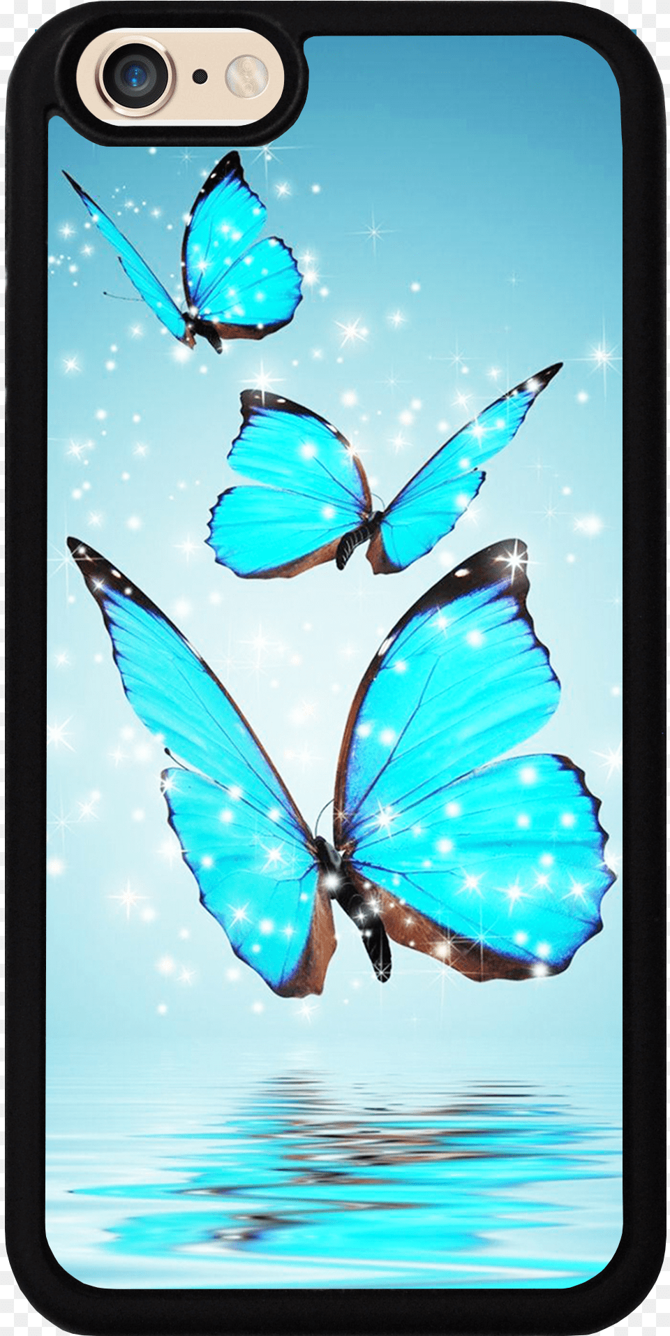 Butterfly Blue Star Case Iphone Wallpaper Image Electronics, Mobile Phone, Phone, Animal Free Png Download