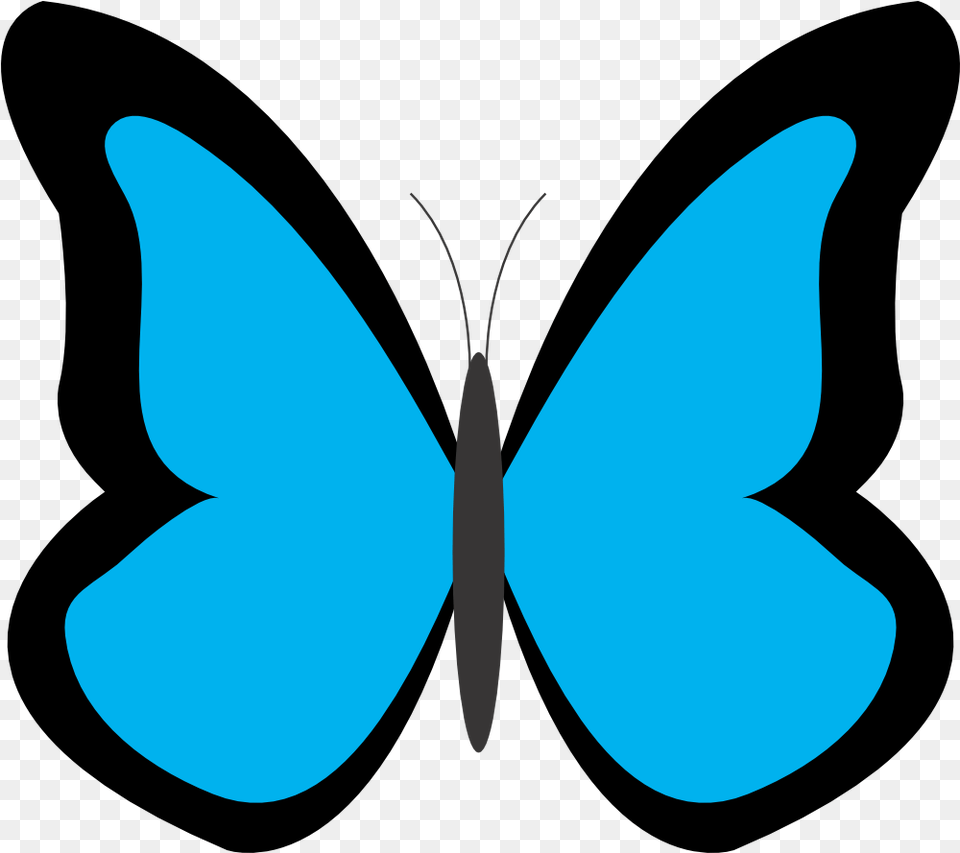 Butterfly Blue Transparent Simple Butterfly Clip Art, Animal, Fish, Insect, Invertebrate Png Image