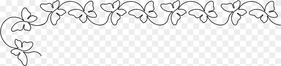 Butterfly Border Design, Gray Png Image