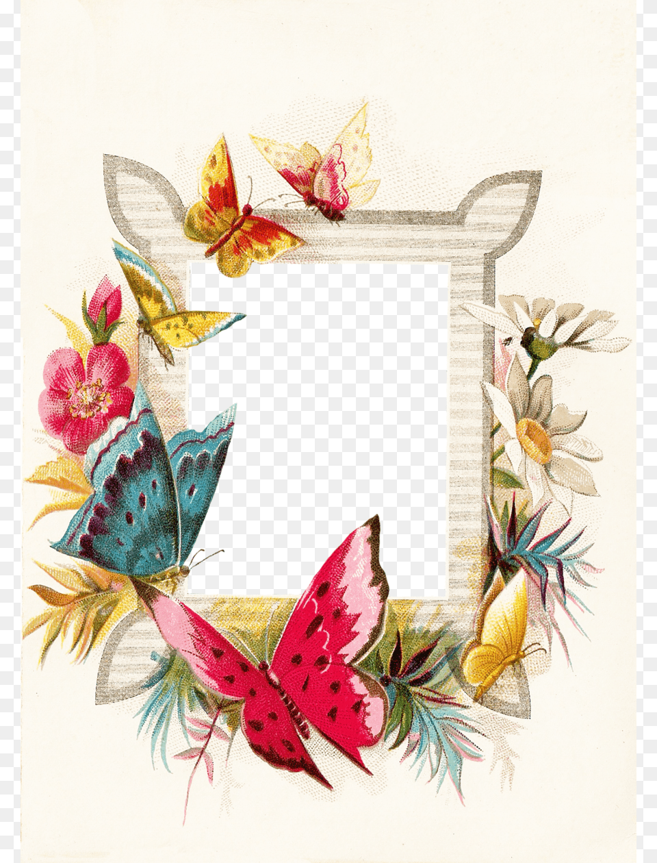 Butterfly Borders And Frames Clipart Butterfly Feather Border And Frames, Greeting Card, Envelope, Mail, Pattern Png Image