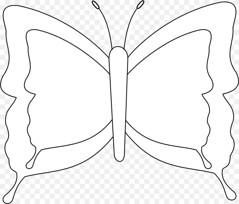 Butterfly Clip Art Black And Clip Art Illustrator, Stencil, Animal, Fish, Sea Life Free Png Download
