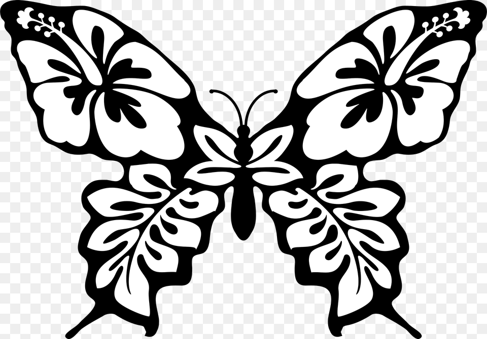 Butterfly Clipart, Stencil, Art, Graphics, Leaf Free Png Download