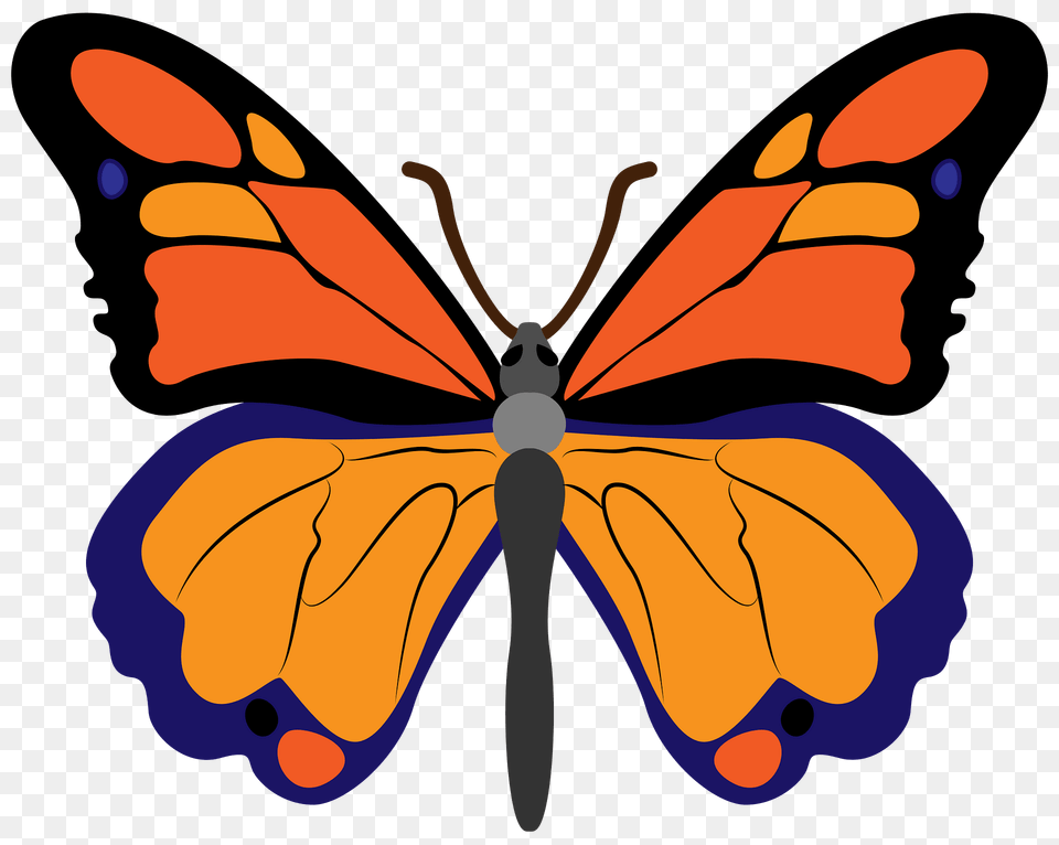 Butterfly Clipart, Animal, Insect, Invertebrate, Monarch Free Png