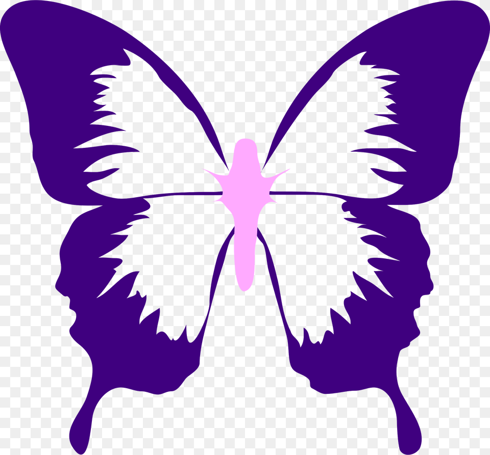 Butterfly Clipart, Flower, Iris, Plant, Purple Free Transparent Png