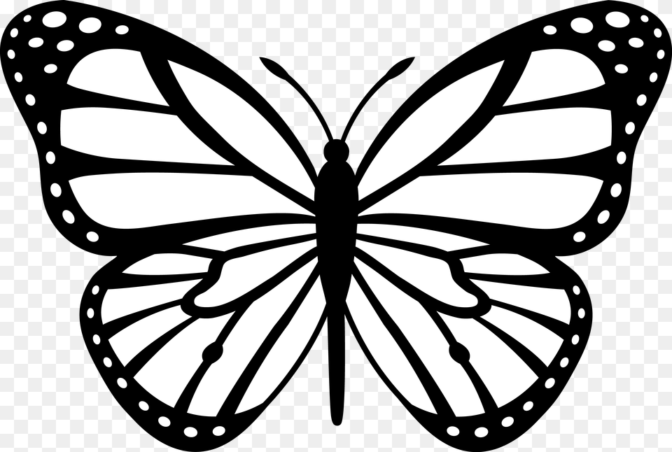 Butterfly Clipart Black And White, Art, Machine, Wheel Png Image