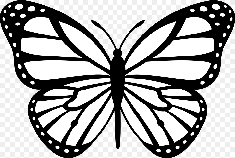 Butterfly Clipart Black And White Images Transparent Butterfly Clipart Black And White, Machine, Wheel, Animal, Insect Free Png