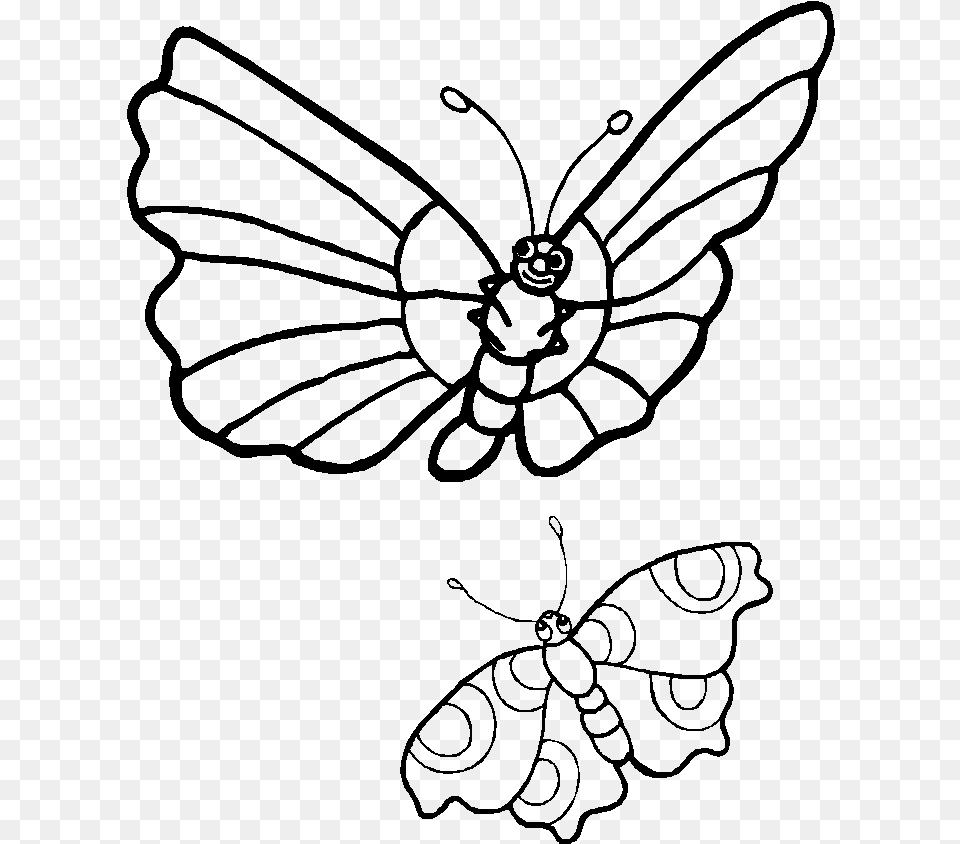 Butterfly Clipart Black And White Many Butterflies Cartoon Black And White, Gray Png Image