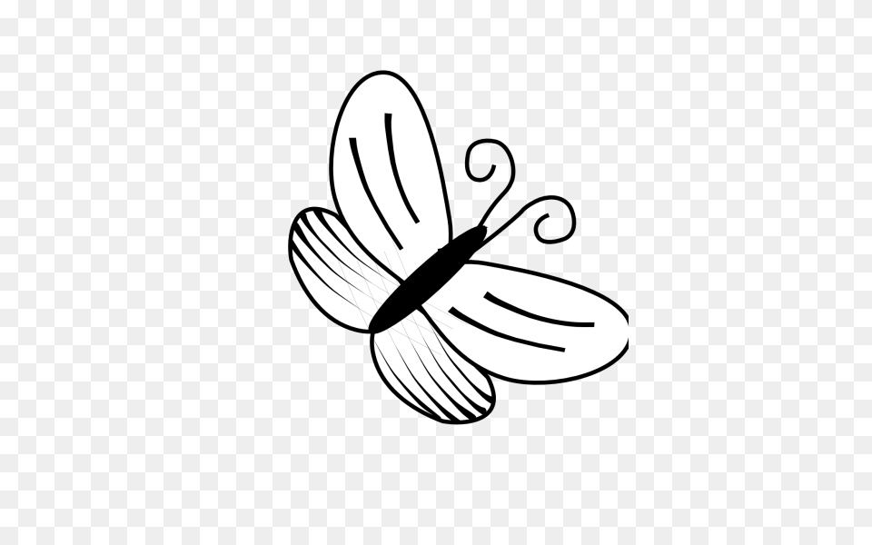 Butterfly Clipart Black And White Nice Clip Art, Stencil, Cutlery, Fork Png Image