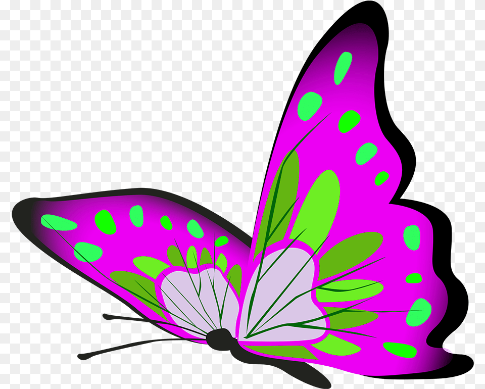 Butterfly Clipart Butterfly, Art, Graphics, Purple, Flower Free Png Download