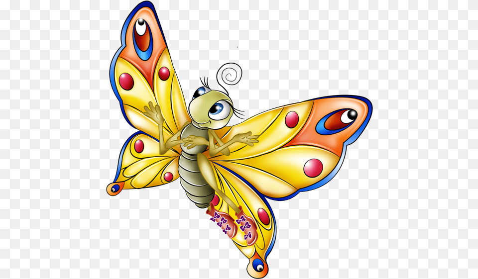 Butterfly Clipart Cartoon, Animal, Bee, Insect, Invertebrate Free Png