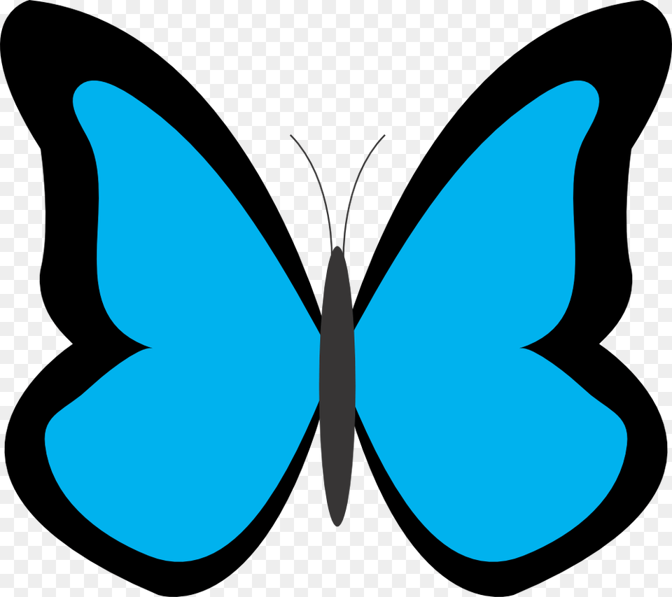 Butterfly Clipart Simple Clip Art Blue Butterfly, Animal, Insect, Invertebrate, Smoke Pipe Free Png