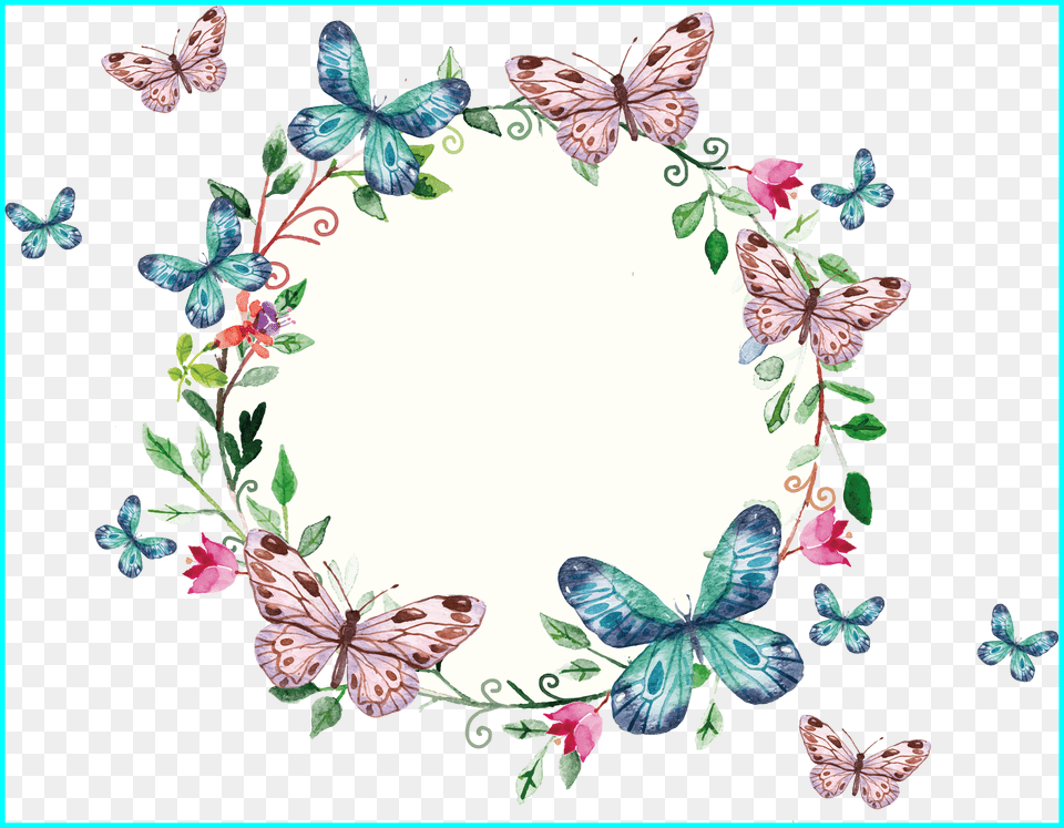 Butterfly Clipart Wreath She Believe She Could So She Did Pink Butterfly Notebook, Art, Floral Design, Graphics, Pattern Png Image